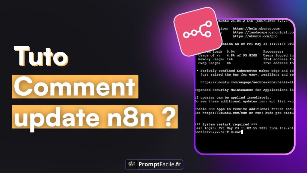 tuto mettre à jour n8n