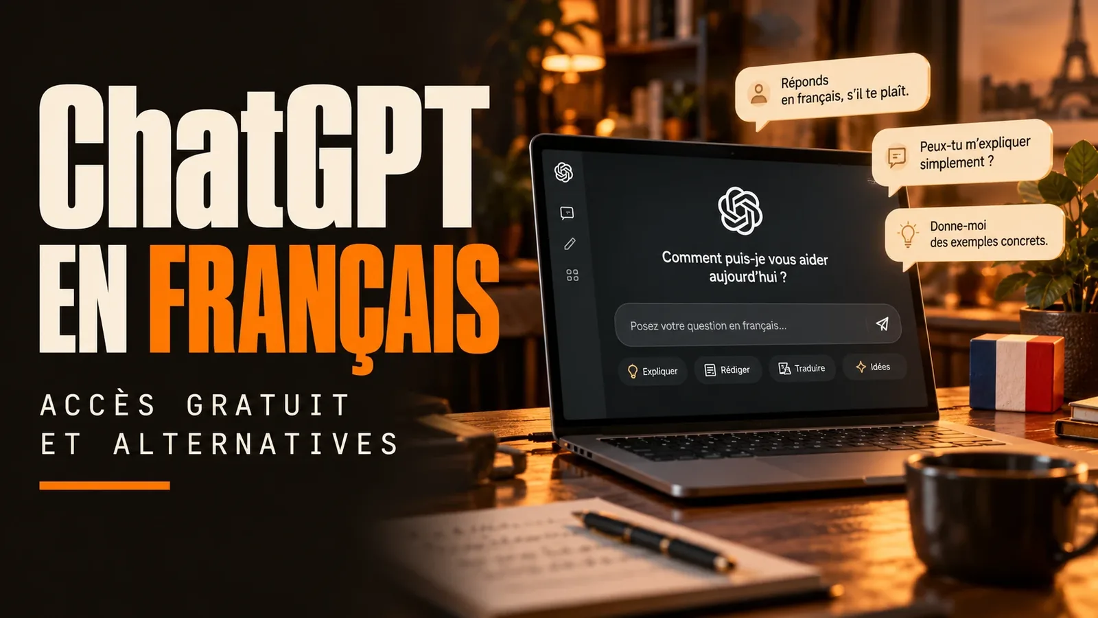 ChatGPT en français : accès gratuit et alternative française (2026)